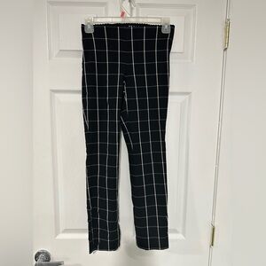 Elle Black and White Checkered Men Pants